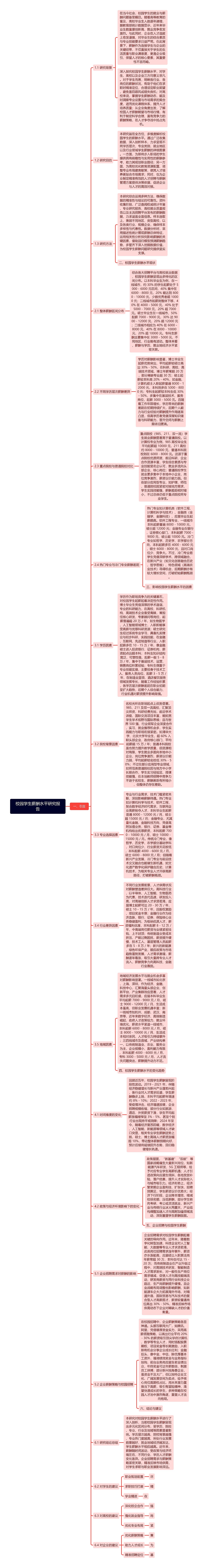 校园学生薪酬水平研究报告