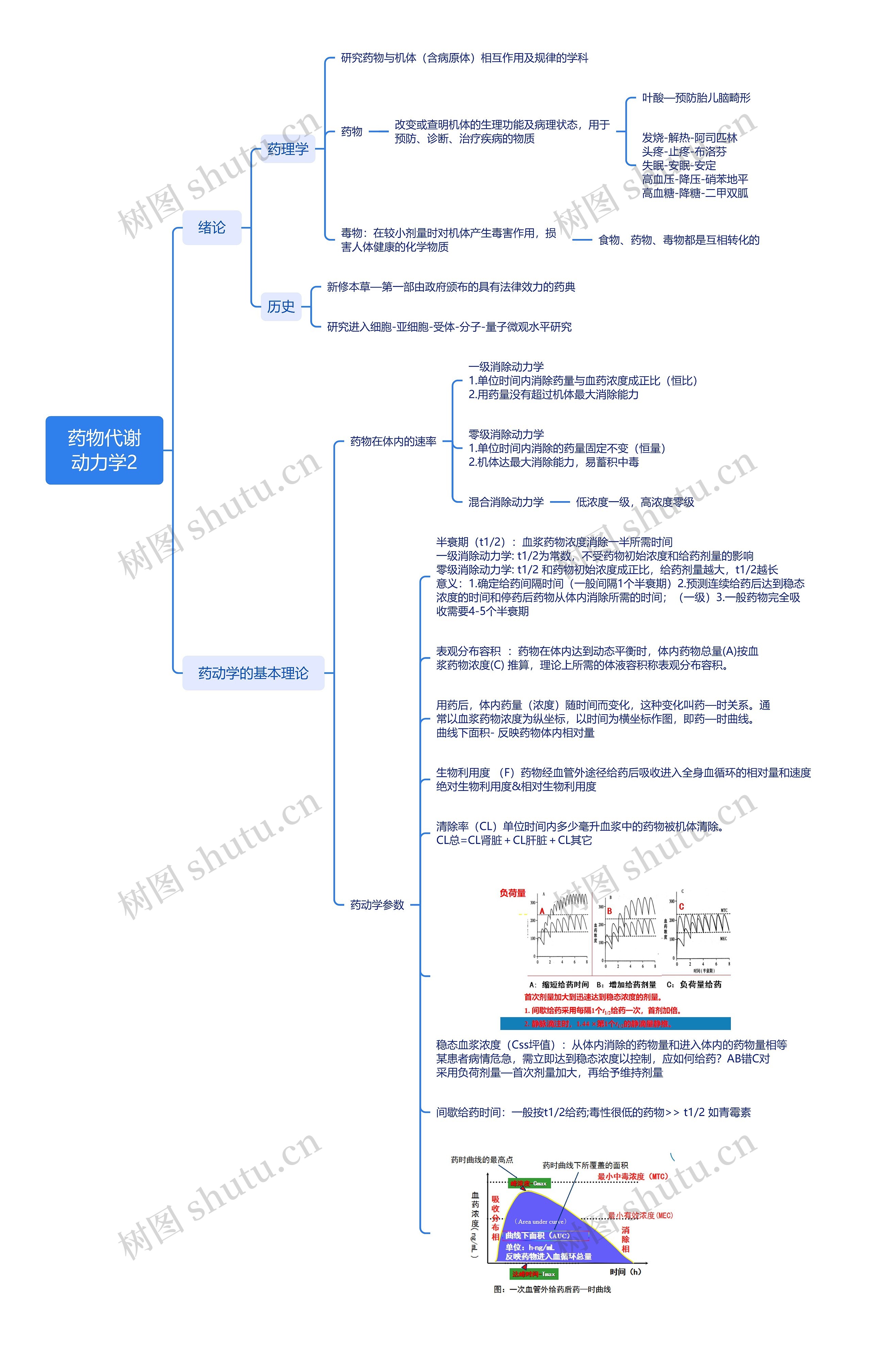 药物代谢动力学2思维导图高清图 药物代谢动力学2思维导图