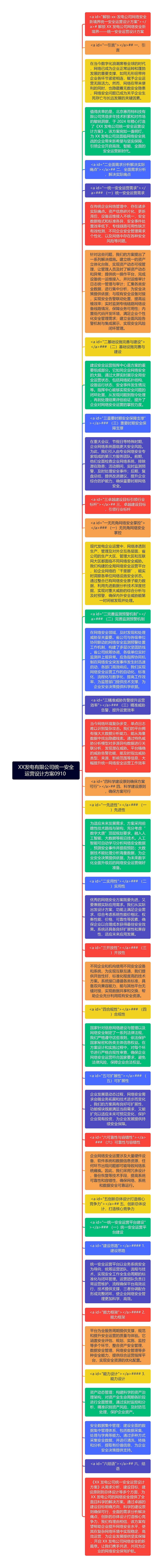 XX发电有限公司统一安全运营设计方案0910 