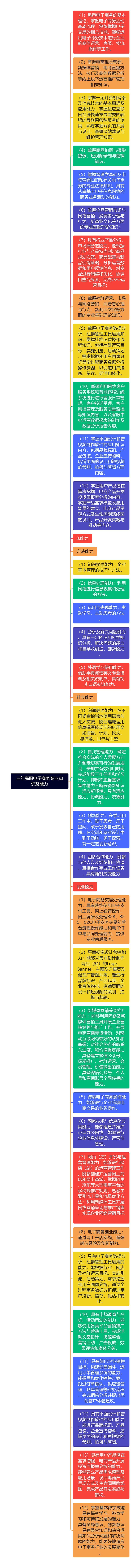 三年高职电子商务专业知识及能力