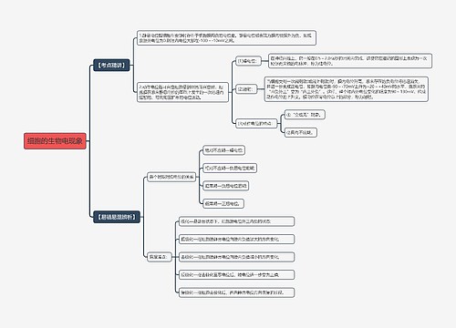 细胞的生物电现象思维导图思维导图
