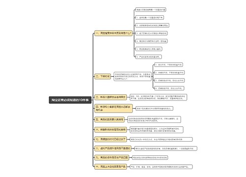 淘宝运营必须知道的10件事思维导图