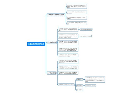 二建公路路基冬期施工思维导图