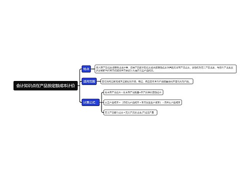 会计知识点在产品按定额成本计价思维导图