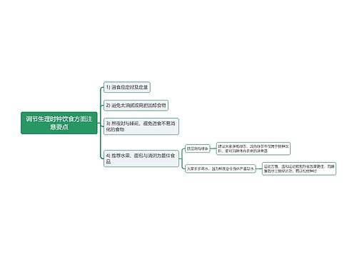 调节生理时钟饮食方面注意要点思维导图