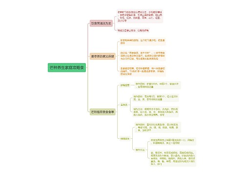 芒种养生家庭攻略食思维导图