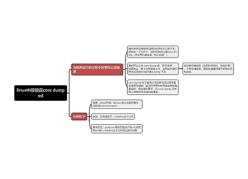 linux中段错误core dumped思维导图