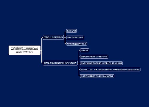 工商管理第二章国有独资公司的权利机构思维导图