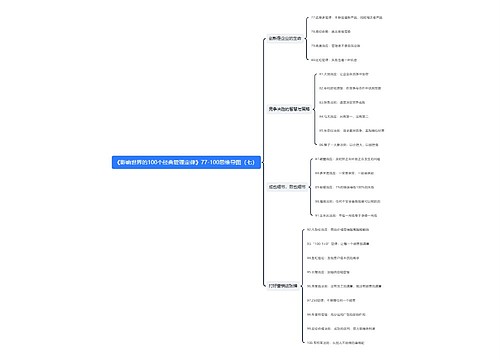 《影响世界的100个经典管理定律》77-100思维导图（七）