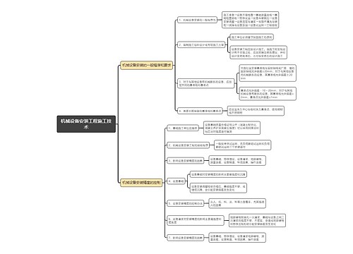 机械设备安装工程施工技术思维导图