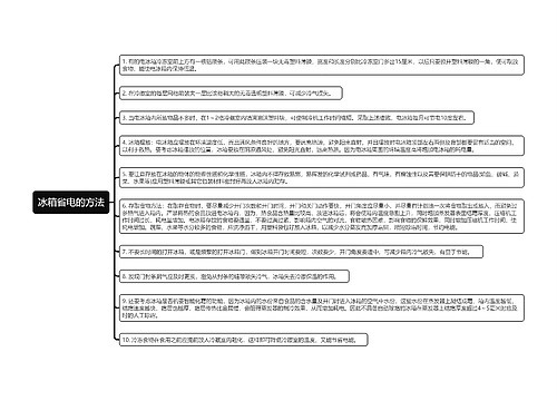 冰箱省电的方法思维导图