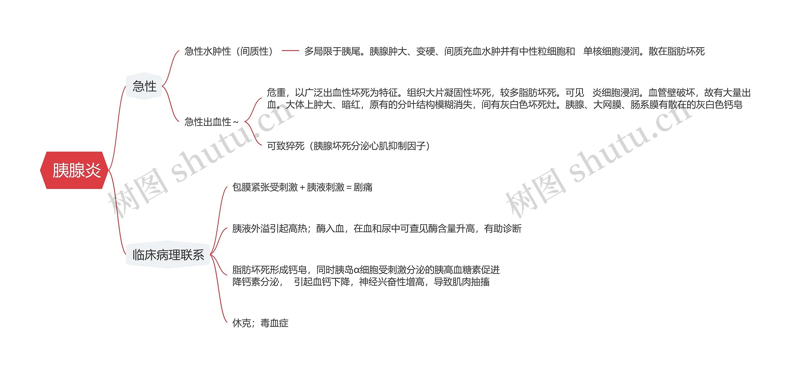 胰腺炎思维导图高清图 胰腺炎思维导图
