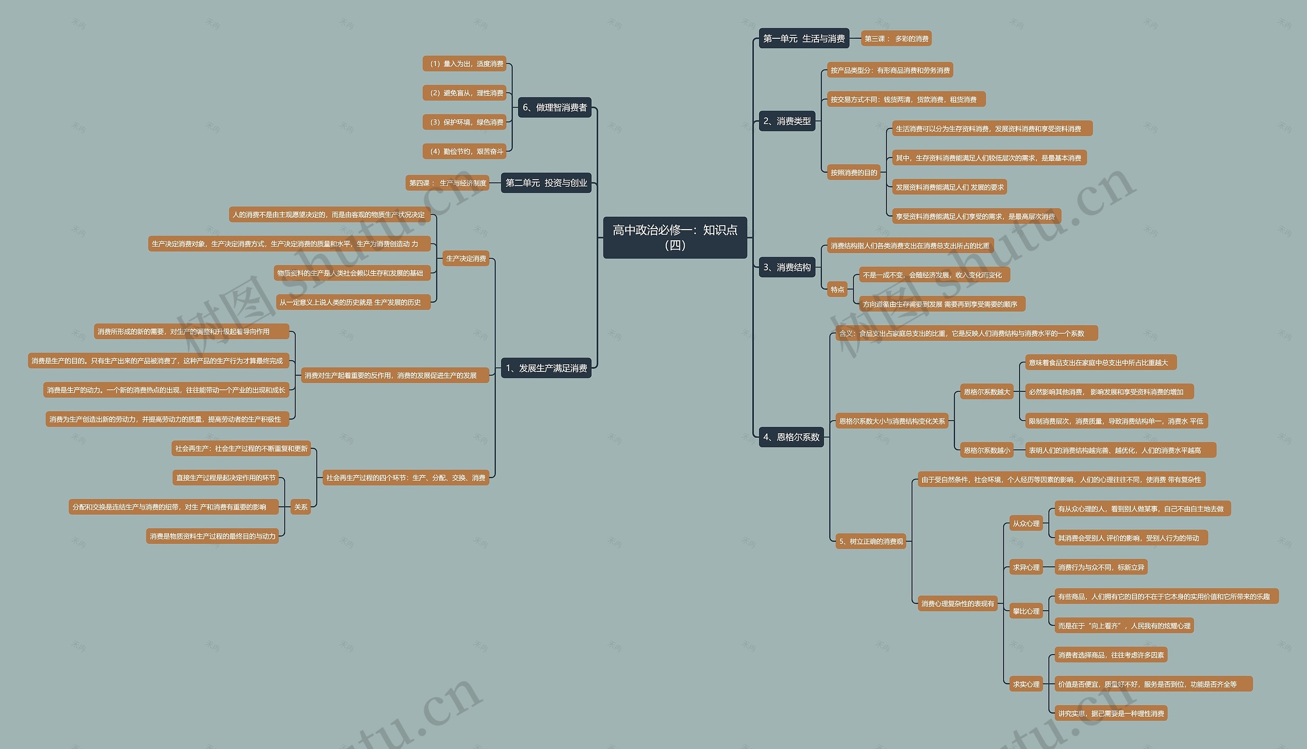 高中政治必修一：知识点（四）思维导图