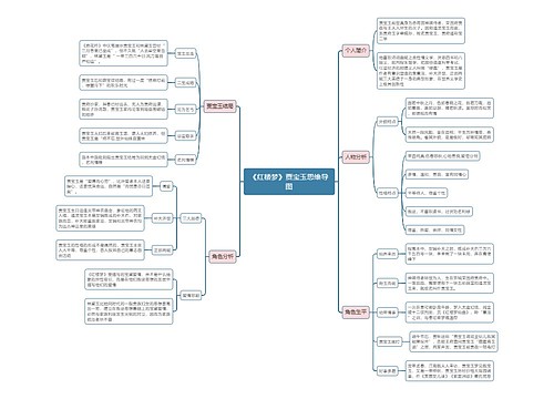 《红楼梦》贾宝玉思维导图