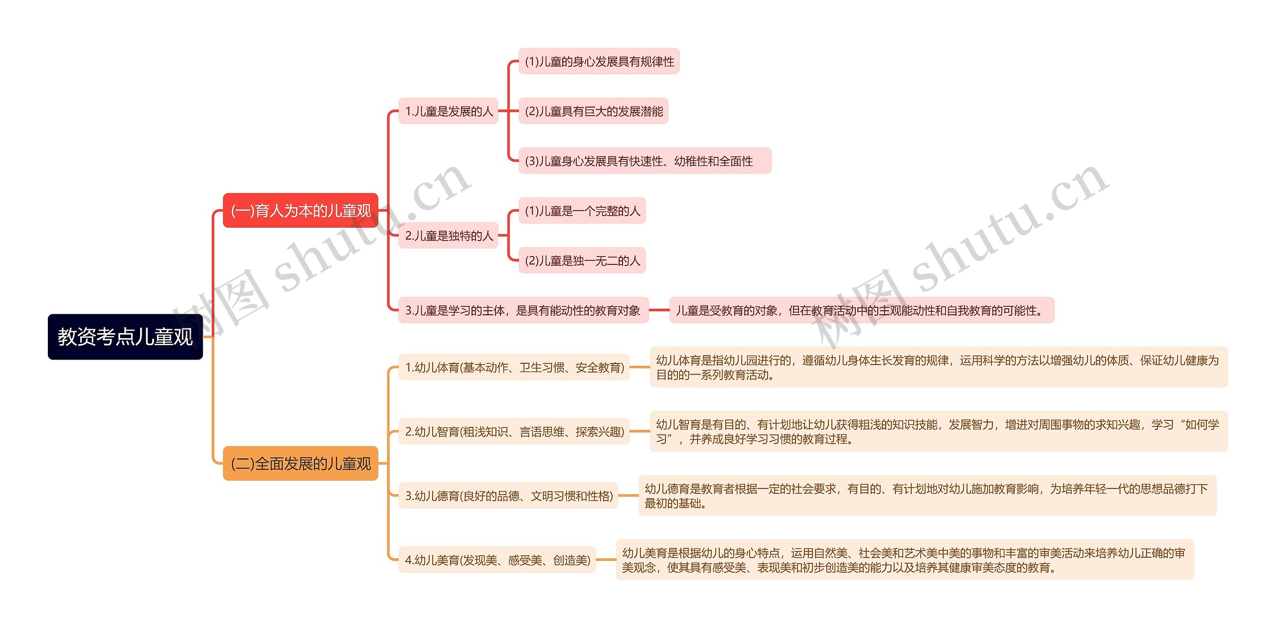 教资考点儿童观思维导图