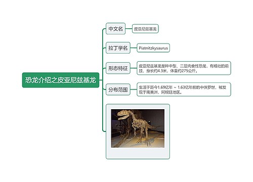 恐龙介绍之皮亚尼兹基龙思维导图