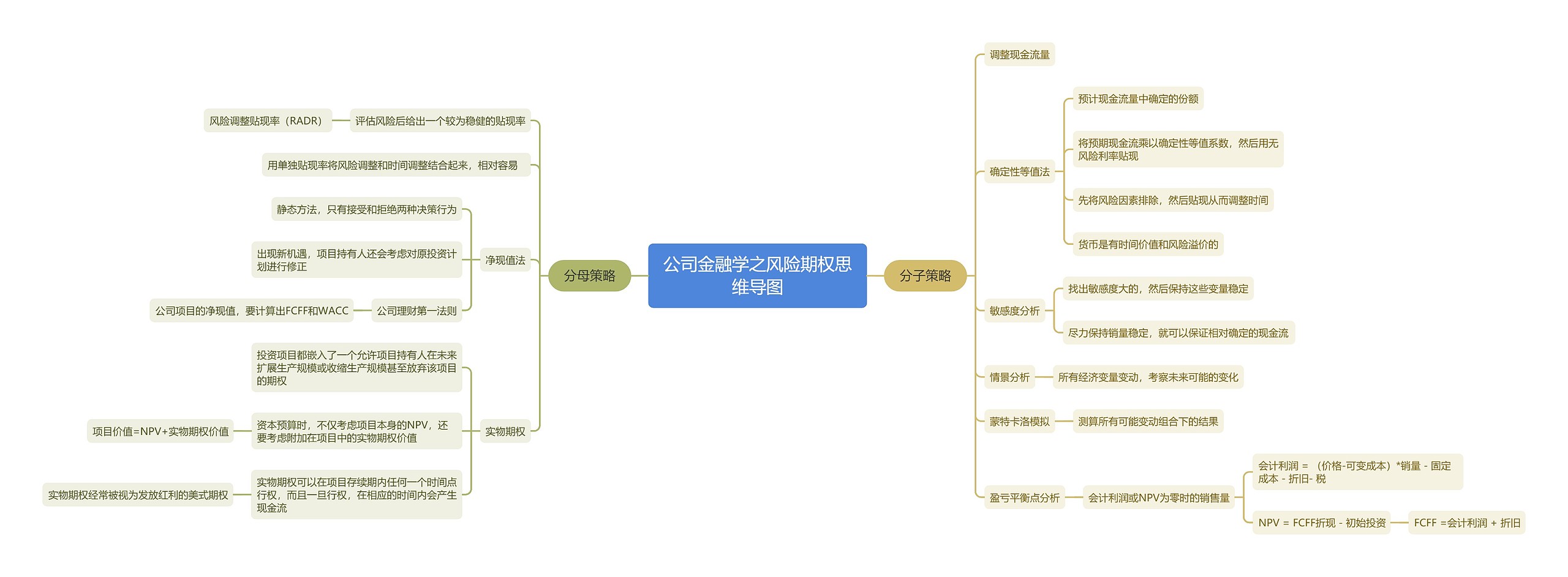 公司金融学之风险期权思维导图