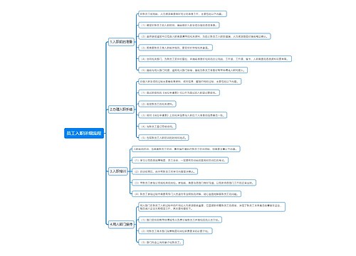 员工入职详细流程思维导图