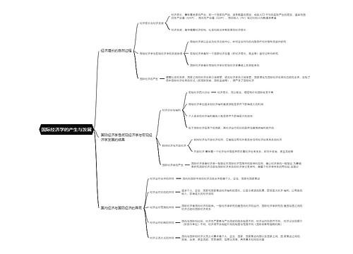 国际经济学的产生与发展思维导图