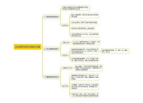 以内养外的科学美白方案思维导图