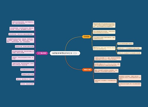 考研数学常用知识点汇总(二) 考研数学常用知识点汇总(二)