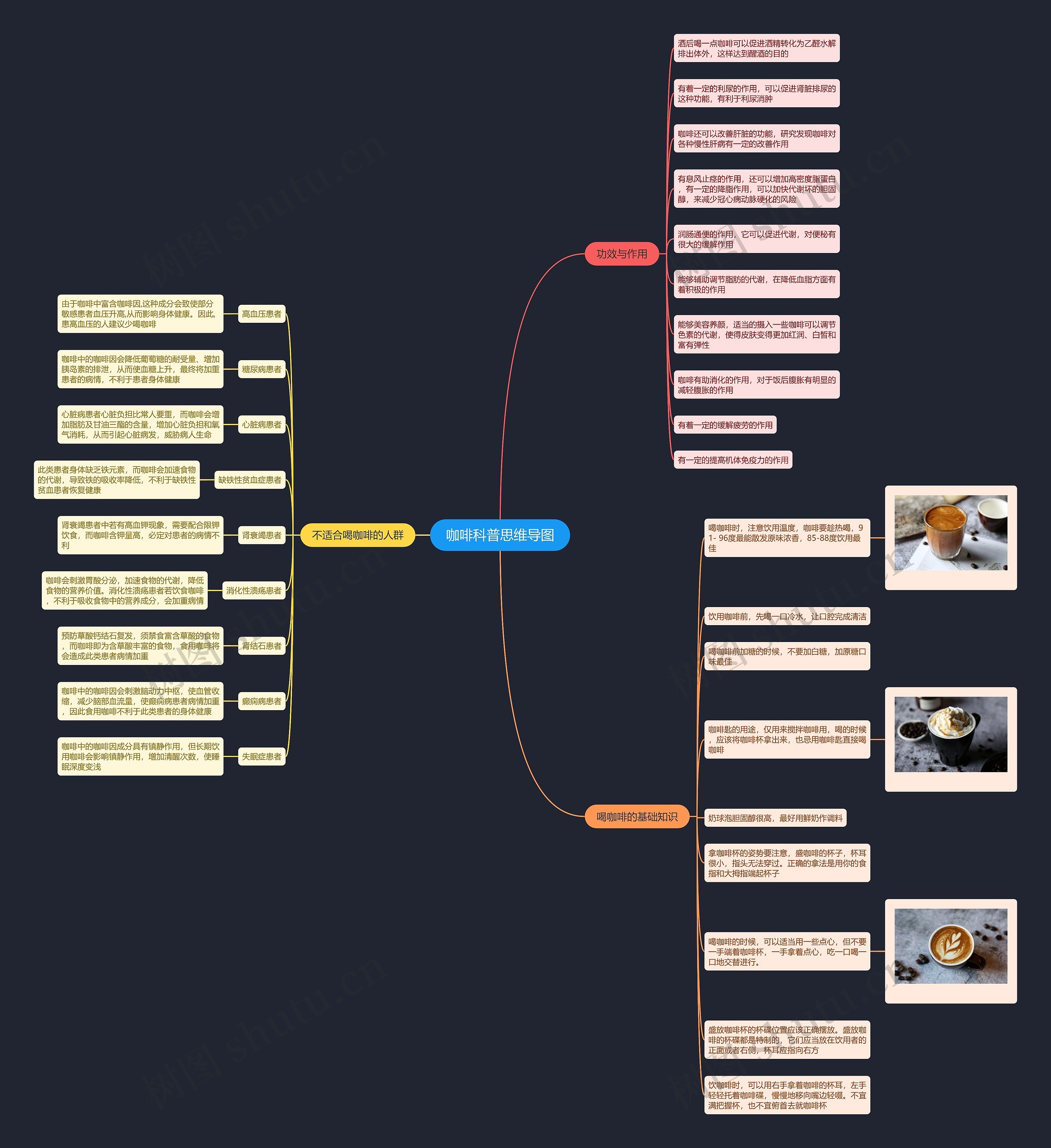 咖啡科普思维导图