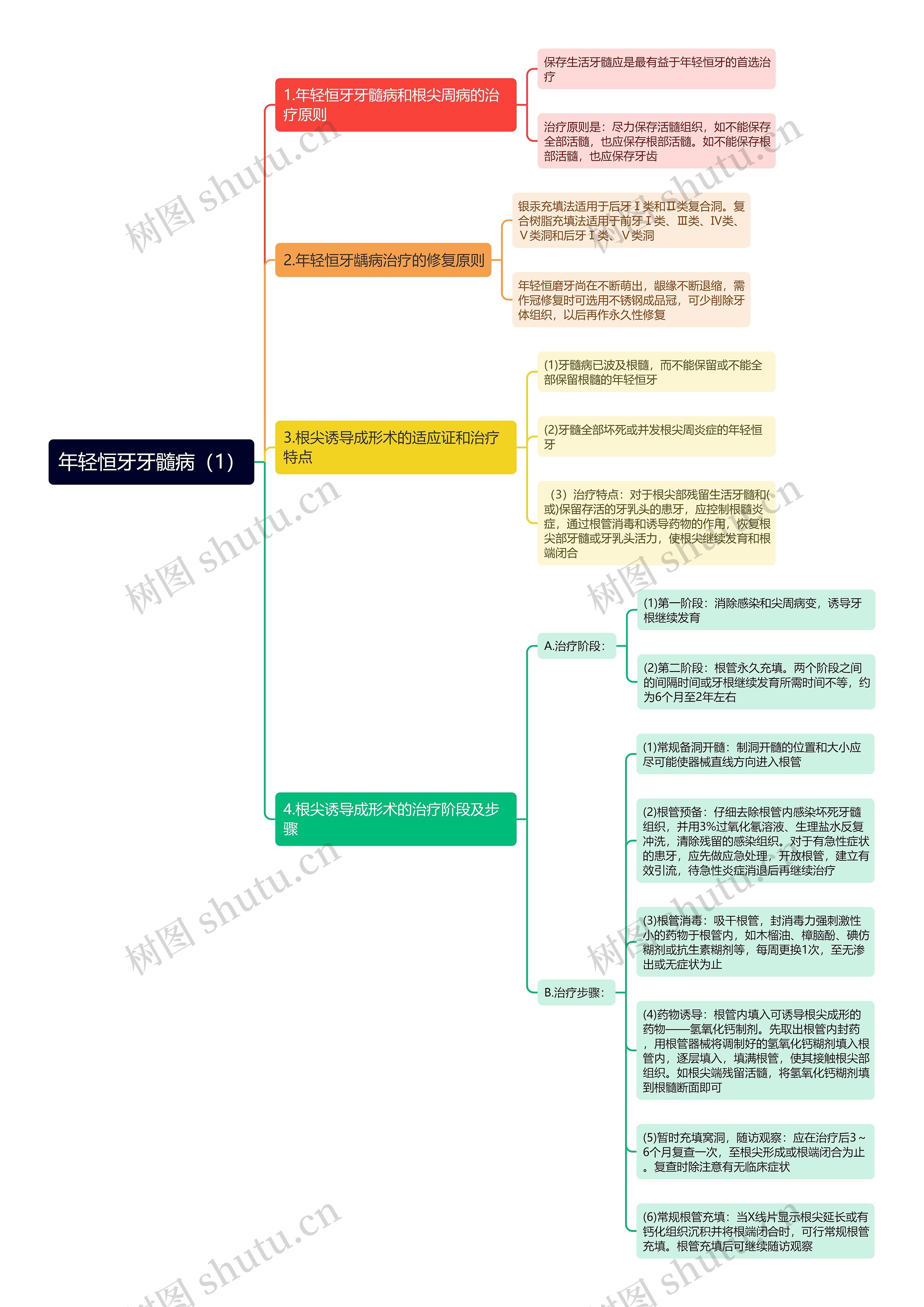 年轻恒牙牙髓病（1）思维导图