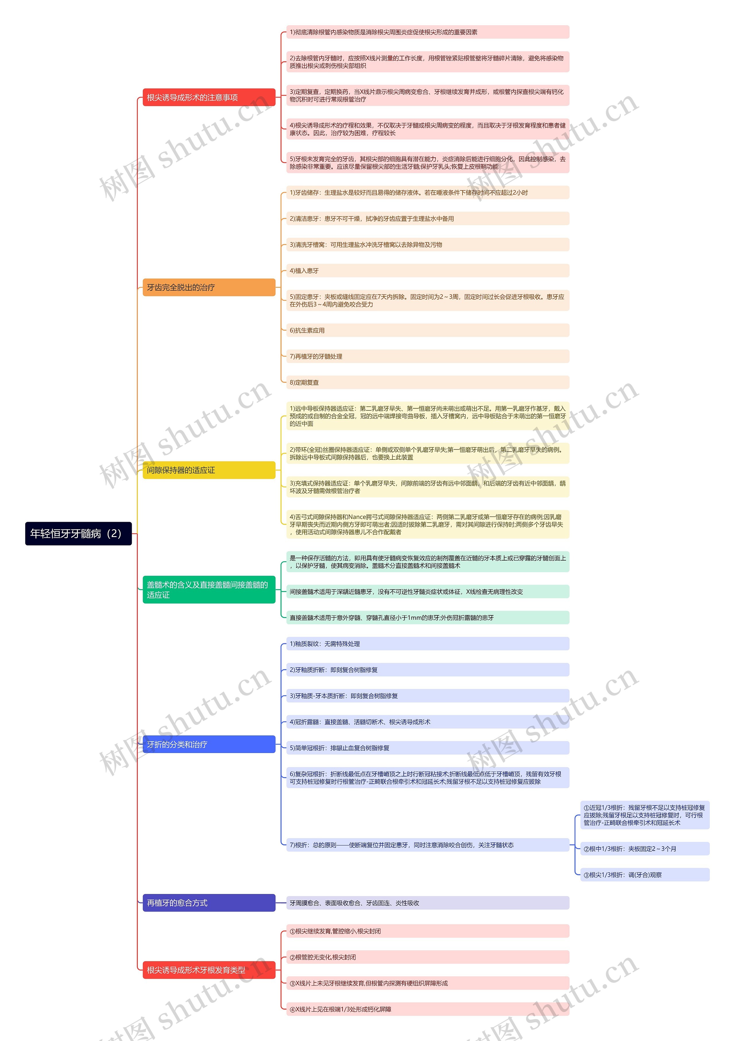 年轻恒牙牙髓病（2）思维导图