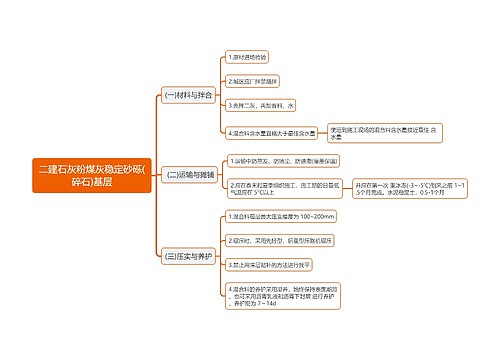 二建石灰粉煤灰稳定砂砾(碎石)基层思维导图