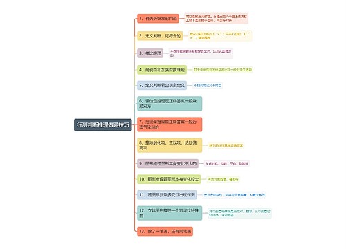 行测判断推理做题技巧思维导图