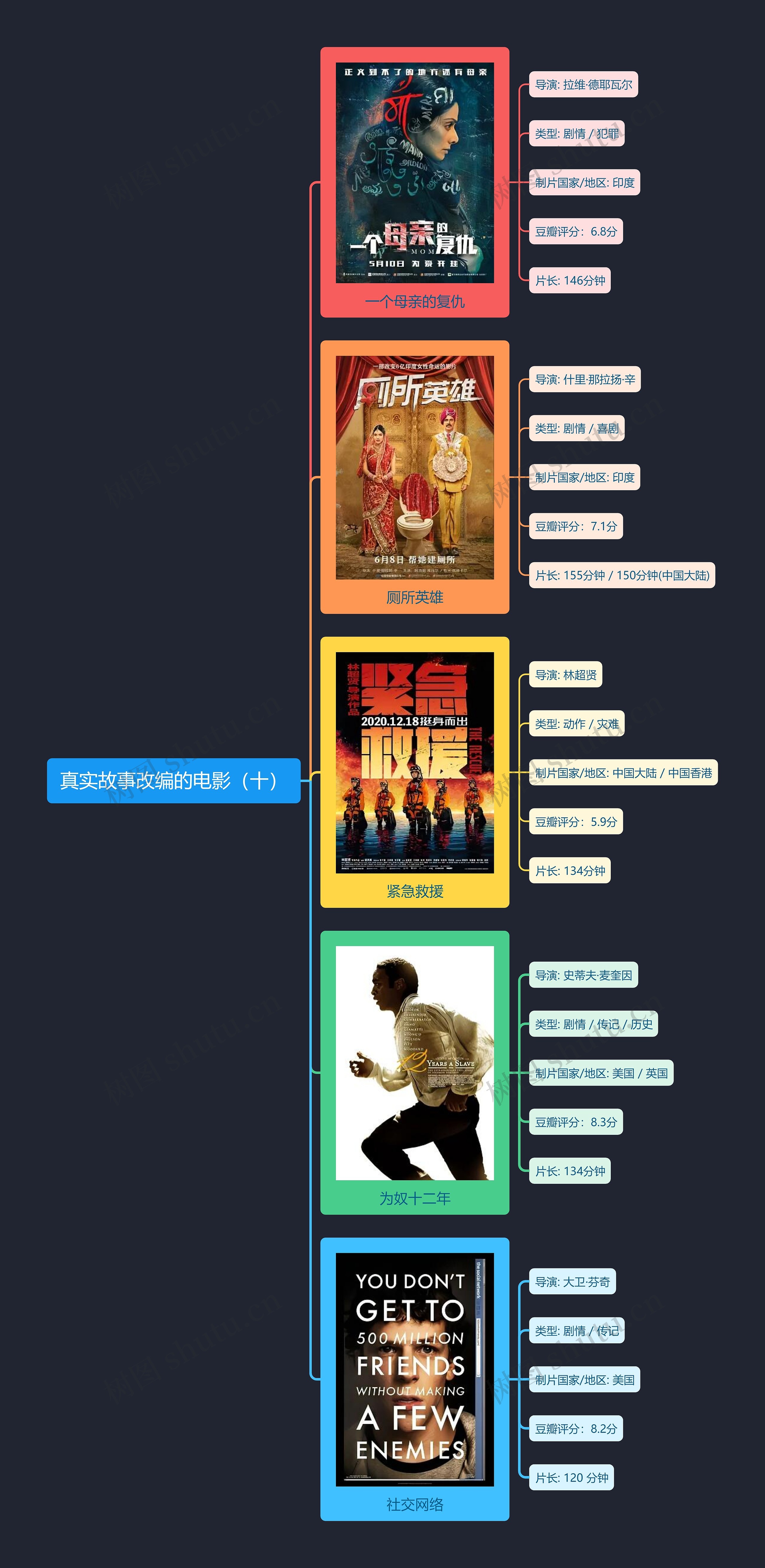 真实故事改编的电影（十）思维导图