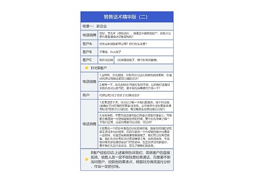 销售话术精华版2思维导图