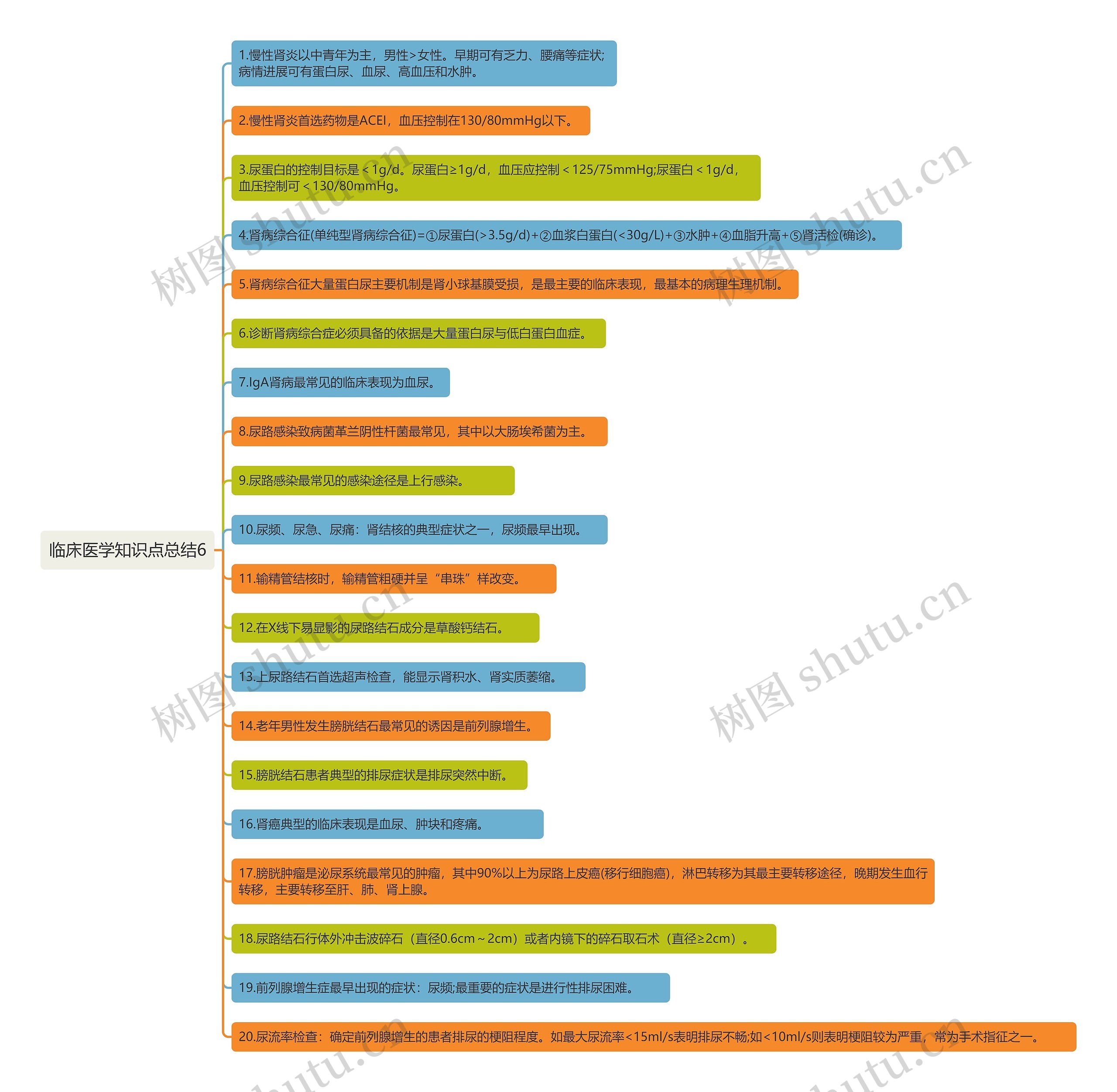 临床医学知识点总结6思维导图