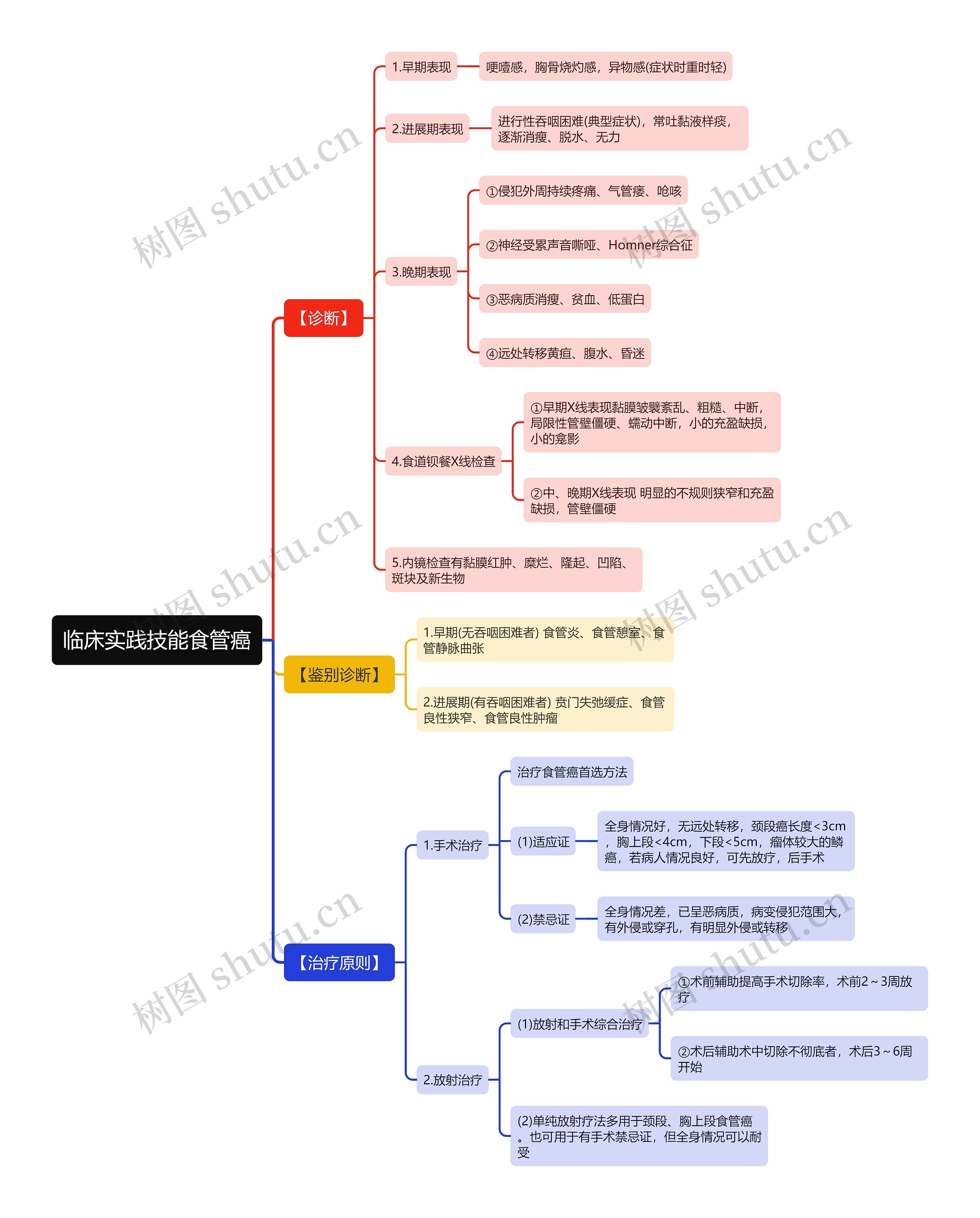 临床实践技能食管癌思维导图