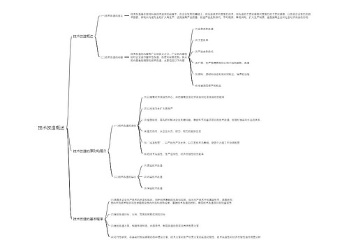 技术改造概述思维导图