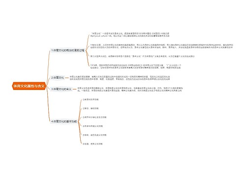 体育文化属性与含义思维导图