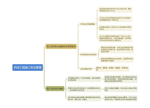 机电工程施工安全管理思维导图