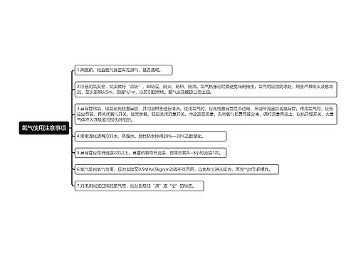 氧气使用注意事项思维导图