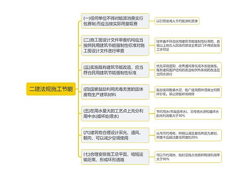 二建法规施工节能思维导图