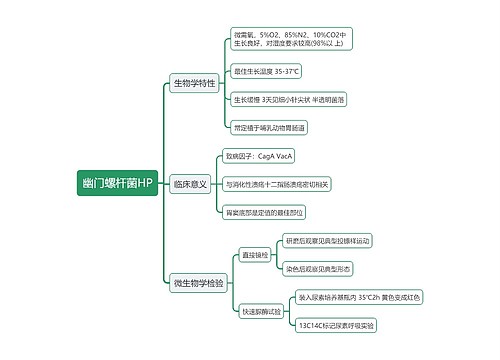 幽门螺杆菌HP思维导图