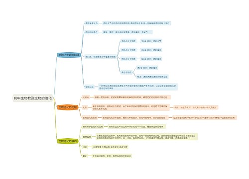 初中生物教资生物的进化思维导图