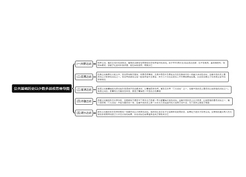 公共基础历史以少胜多战役思维导图