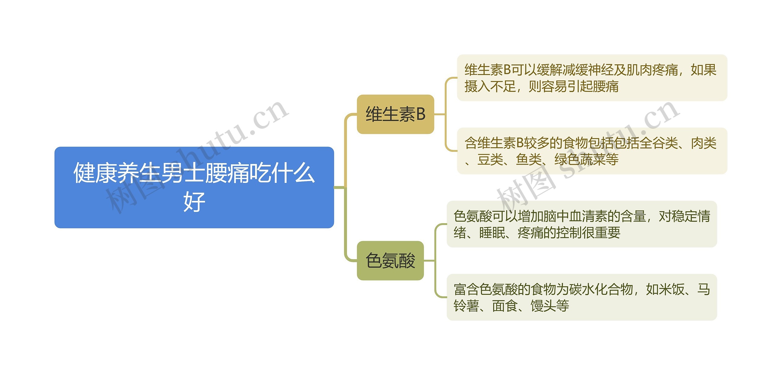 健康养生男士腰痛吃什么好思维导图