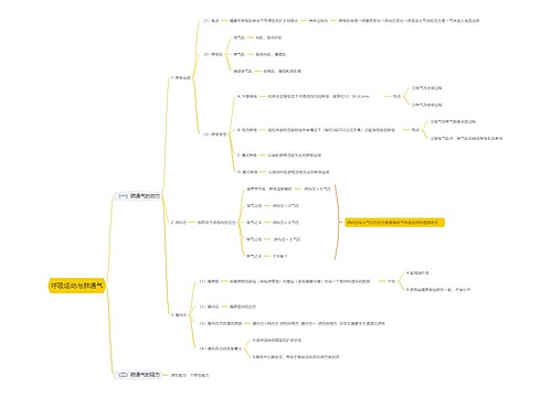 呼吸运动与肺通气思维导图