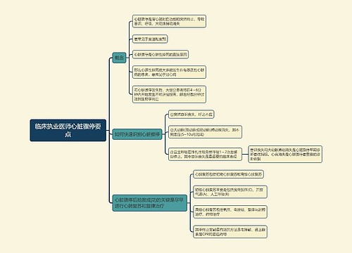 临床执业医师心脏骤停要点思维导图