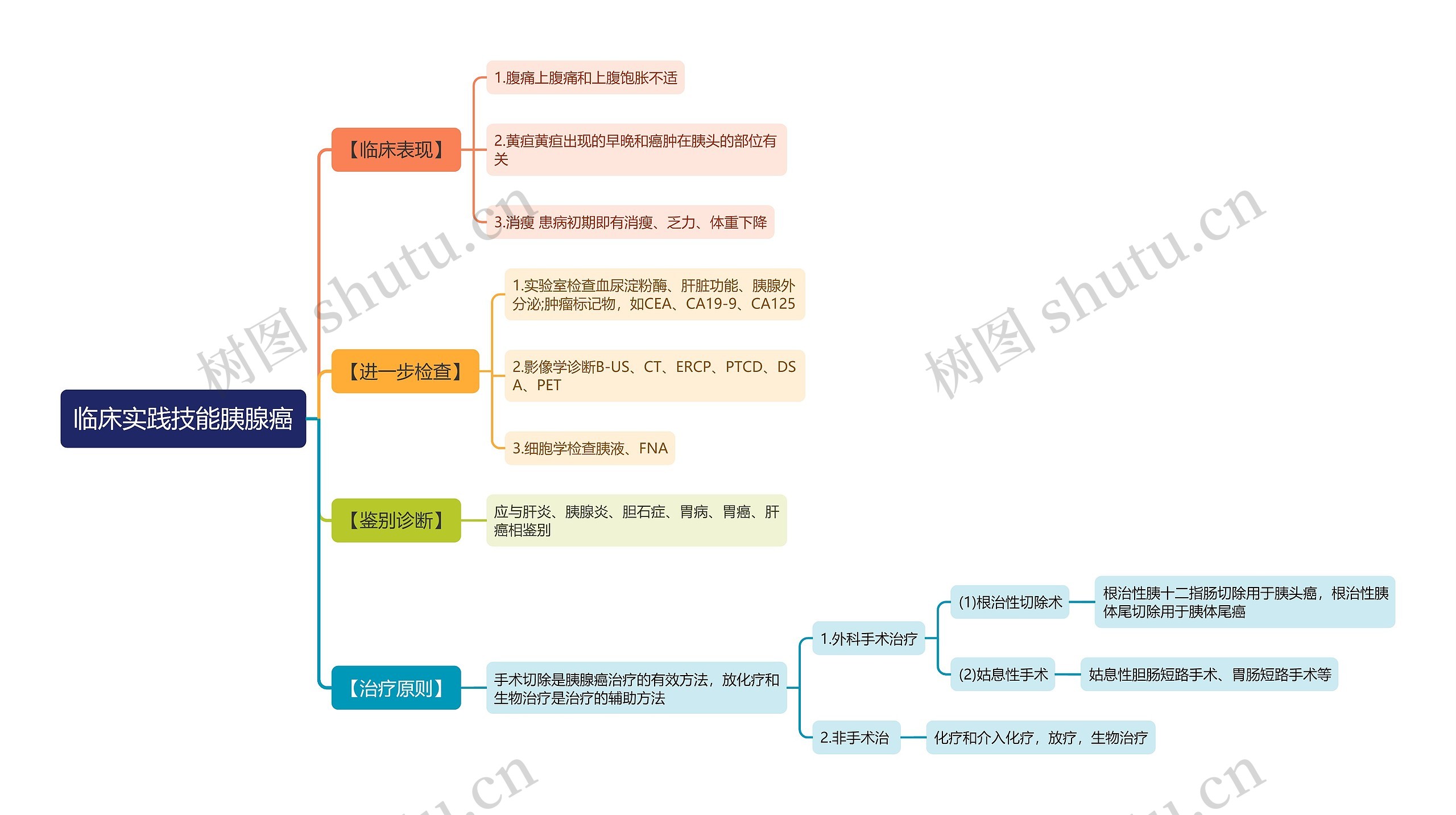 临床实践技能胰腺癌思维导图