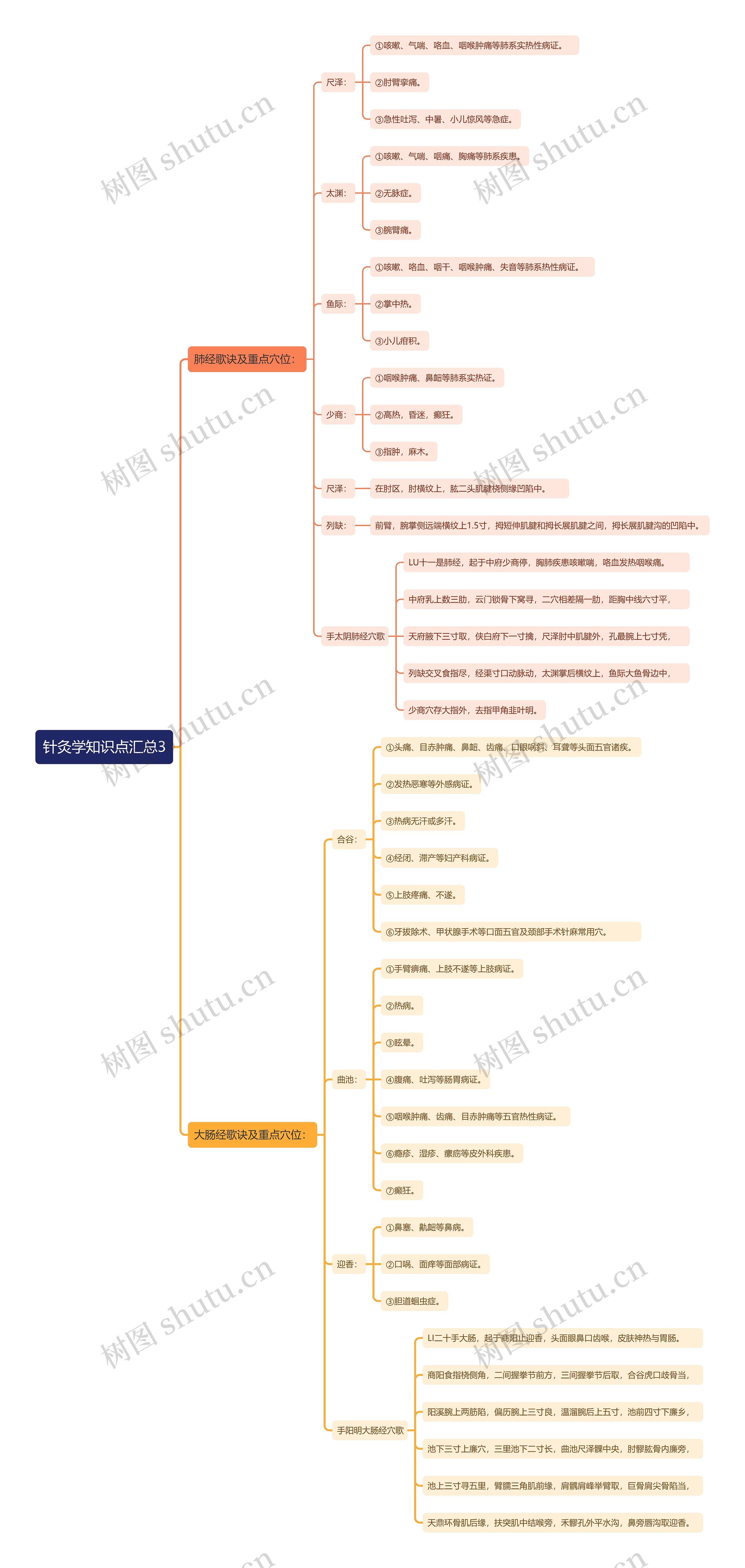 针灸学知识点汇总3思维导图