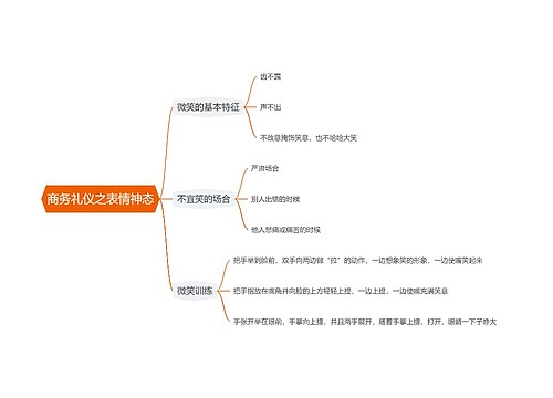 商务礼仪之表情神态思维导图