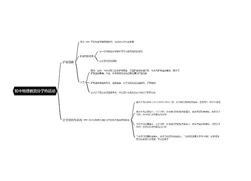 初中物理教资分子热运动思维导图