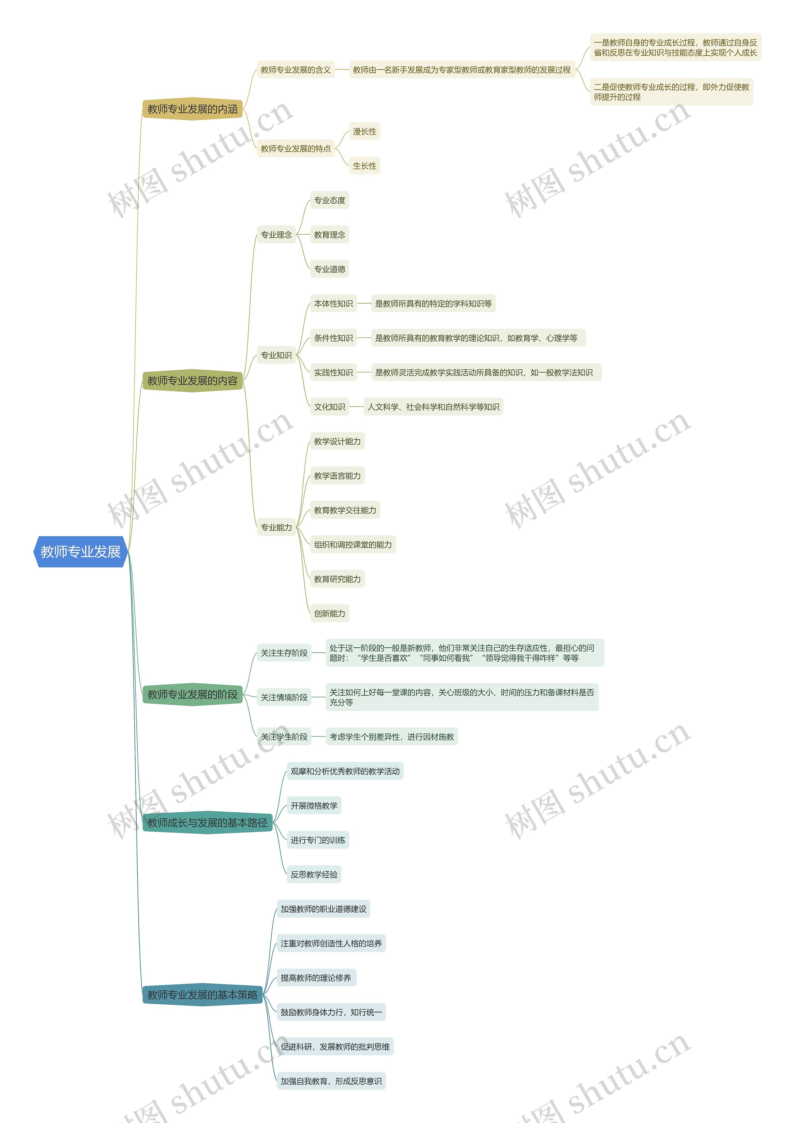 教师专业发展思维导图